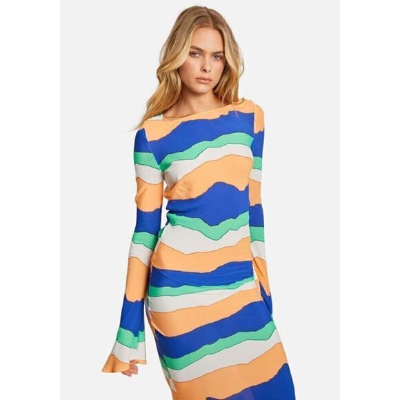 NWT PIPPA The Label Wini Maxi Dress Blue Ziggy Size XS MSRP $166 - Picture 12 of 12